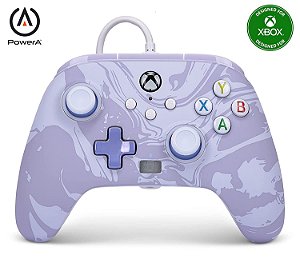 Controle PowerA Wired Lavender Swirl (Redemoinho de lavanda com fio) - XBOX-ONE, XBOX-SERIES X/S e PC