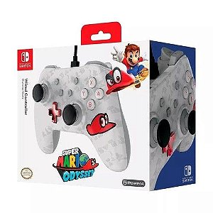 Controle PowerA Wired (Com Fio) - Mario Odyssey Cappy - Switch