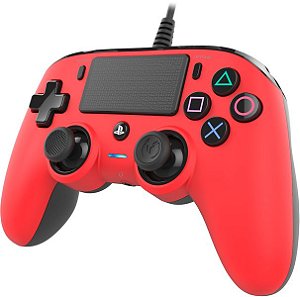Controle Nacon Wired Compact Controller Red (Com fio, Vermelho) - PS4 e PC