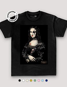 Camiseta Oversized Mona Lisa Kiss
