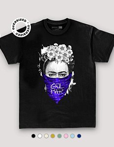 Camiseta Oversized Frida Kahlo GRL PWR