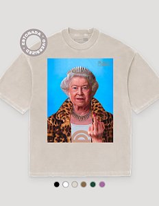 Camiseta Oversized Estonada Rainha Elizabeth