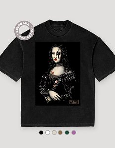 Camiseta Oversized Estonada Mona Lisa Kiss