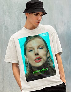 Camiseta Oversized Estonada Taylor Swift Reputation Face