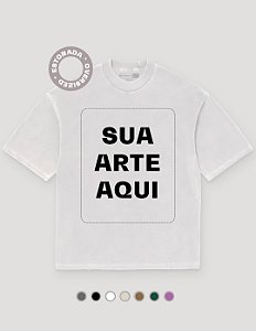 Camiseta Oversized Estonada Sua Arte Aqui