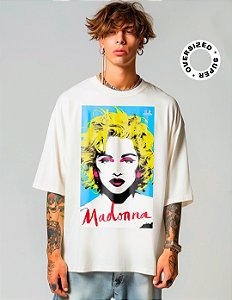 Camiseta Oversized Super Madonna Pop Art