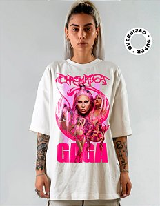 Camiseta Oversized Super Lady Gaga Chromatica Ball