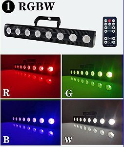 Ribalta RGBW+UV para DJ 8 Leds fortes