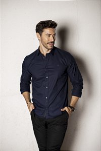 Camisa de Manga longa SLIM AZUL MARINHO