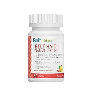 Belt Hair Nail And Skin Limonada Com Morangos 30 Pastilhas Mastigaveis