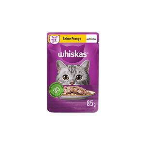Ração Úmida Whiskas Sachê Frango ao Molho Gatos Adultos 85g