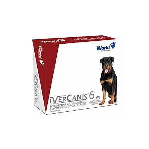 Ivercanis Ivermectina de 6mg com 4 comprimidos