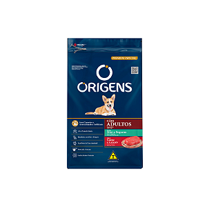 Ração Origens para Cães Adultos de Porte Mini e Pequeno Sabor Carne e Cereais 15kg