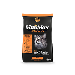 Vittamax Gold Gato Castrado Sabor Salmão 1Kg