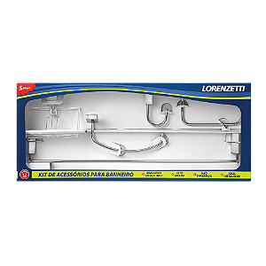 Kit de Acessórios Para Banheiro 2000 C30 5 Peças - 7041241 - LORENZETTI