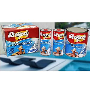 Kit Tinta Para Piscina Esmalte Pu Azul 4,5L - MAZA