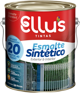 Tinta Esmalte Sintético Brilhante 3,6L - Preto - ELLUS