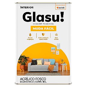 Tinta Acrílica Fosco Econômica 18L Areia - Glasu!