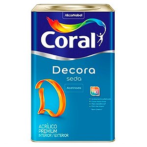 Tinta Acrílica Acetinado Decora Seda 18L - Branco - CORAL