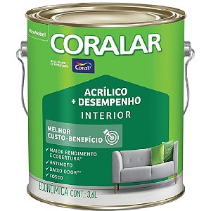 Tinta Acrílica Fosco Coralar 3,6L - Camurça - CORAL