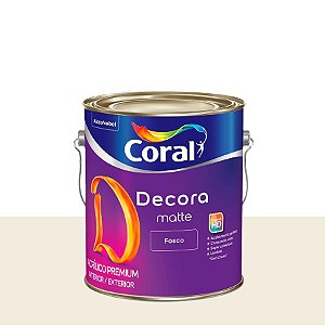 Tinta Acrílica Fosca Decora Matte 3,6L - Branco - CORAL