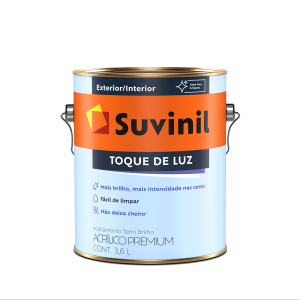 Tinta Acrílica Semibrilho 3,6L - Gelo - SUVINIL