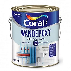 Tinta Esmalte Wandepoxy Brilhante 2,7L - Branco - CORAL
