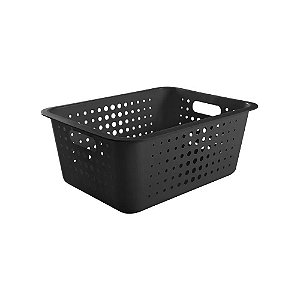 Cesta Organizadora Tamanho G 14,5 Litros 41x31x16,5cm Preto - OU