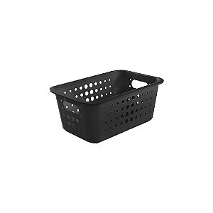 Cesta Organizadora Tamanho M 5 Litros 29x19,5x12,5cm Preto - OU