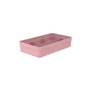 Organizador de Gavetas Logic 4 Sessões 35x20x7,5cm Rosa Quartz - OU