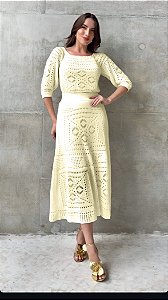 Conjunto tricô saia