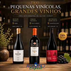 Kit Trio Pequenas Vinícolas, Grandes Vinhos