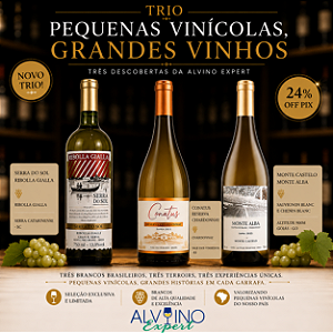 Kit Trio Pequenas Vinícolas, Grandes Vinhos - Vinhos Brancos