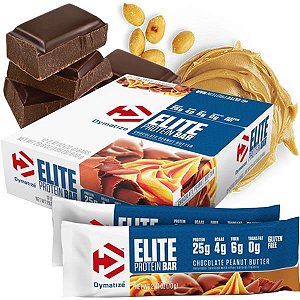 ELITE PROTEIN BAR CAIXA 12 UNIDADES - DYMATIZE