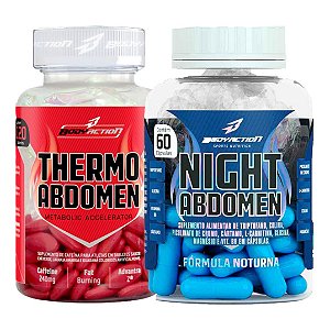 KIT QUEIMA GORDURA THERMO ABDOMEN 120 CÁPSULAS + NIGHT ABDOMEN + BRINDE SURPRESA!