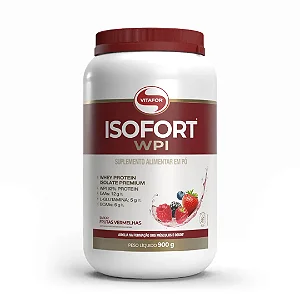 WHEY PROTEIN ISOLADO - ISOFORT 900 GR (FRUTAS VERMELHAS) - VITAFOR