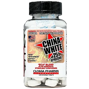 CHINA WHITE 100 TABS 25 MG EFEDRA - CLOMA PHARMA