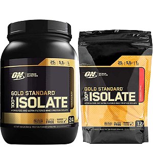 100% GOLD STANDARD ISOLATE 1.58 LIBRAS + REFIL BRINDE - OPTIMUM NUTRITION