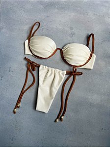 Charlotte lacinho off com marrom