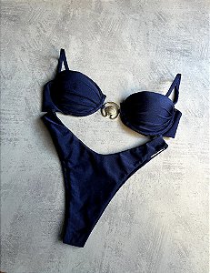 Coquille asa delta azul marinho