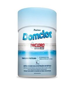 Pastilha de cloro para piscina Domclor - 5 Unidades 200g - 1kg