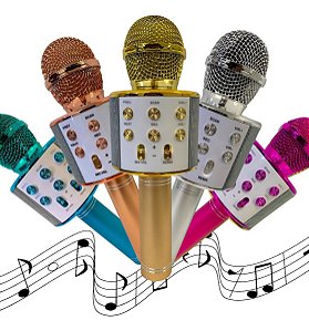 MICROFONE BLUETOOTH KARAOKE SEM FIO YOUTUBER REPORTER CORES