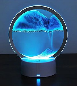 LED areia movediça abajur com 7 cores usb, sandscape, luz da noite, 3d movendo areia arte, lâmpadas de cabeceira, decoração de casa, rc toque interruptor, presente