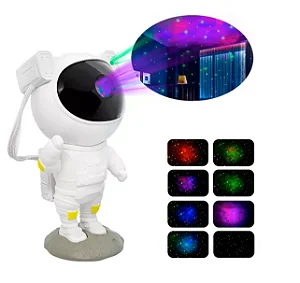 Luminaria Projetor De Luz Astronauta Galaxy Ligth Estrelas