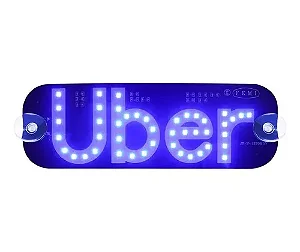 Placa Led Usb Veicular Uber Kapbom - Ka-1129