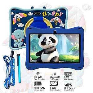 Tablet Infantil Kids 4/64GB Com Bolsa Caneta Touch - Azul
