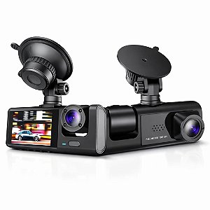 Câmera Veicular Black Box Full HD 3 Canais