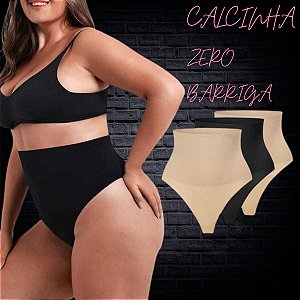 Kit 3 unidades  PantyShape® - Calcinha Modeladora Afina Cintura Comprime Abdômen Cós Alto