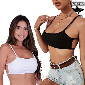 top cropped - alça costas nua