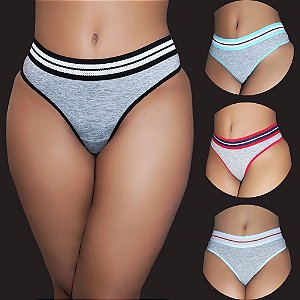 calcinha fio dental - cós elástico modelo de luxo, lingerie exclusiva rossana